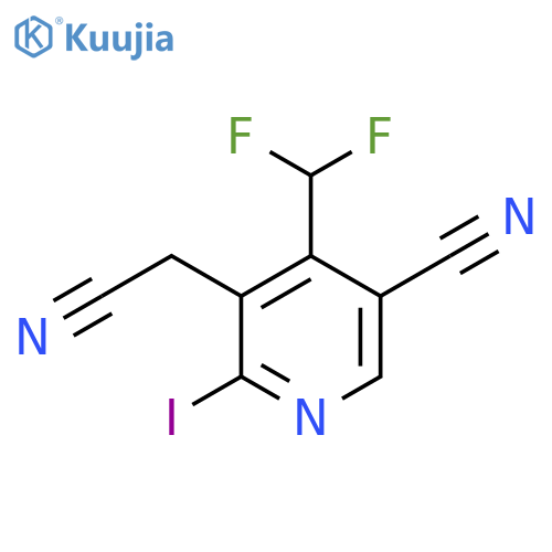 5-Cyano-4-(difluoromethyl)-2-iodopyridine-3-acetonitrile structure