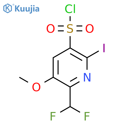 2-(Difluoromethyl)-6-iodo-3-methoxypyridine-5-sulfonyl chloride structure