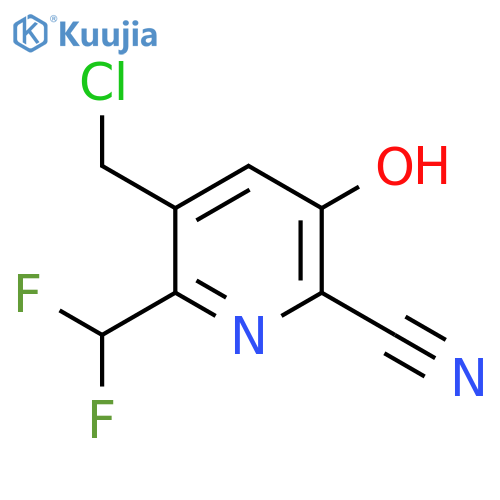 3-(Chloromethyl)-6-cyano-2-(difluoromethyl)-5-hydroxypyridine structure
