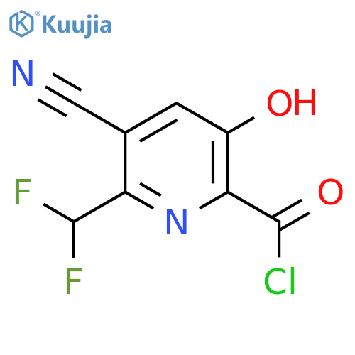 3-Cyano-2-(difluoromethyl)-5-hydroxypyridine-6-carbonyl chloride structure