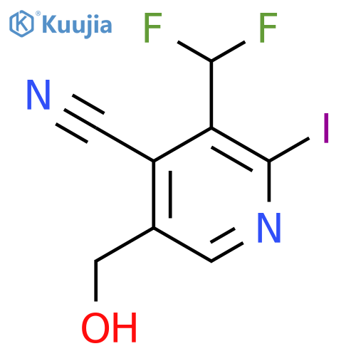 4-Cyano-3-(difluoromethyl)-2-iodopyridine-5-methanol structure