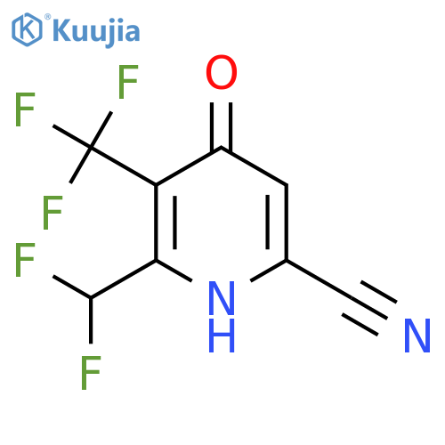 6-Cyano-2-(difluoromethyl)-4-hydroxy-3-(trifluoromethyl)pyridine structure