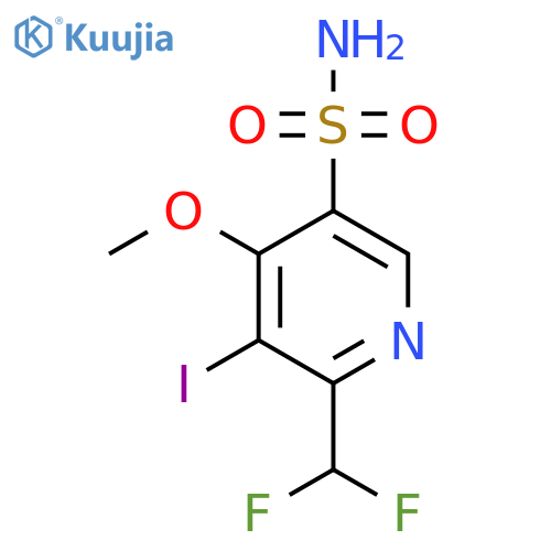 2-(Difluoromethyl)-3-iodo-4-methoxypyridine-5-sulfonamide structure