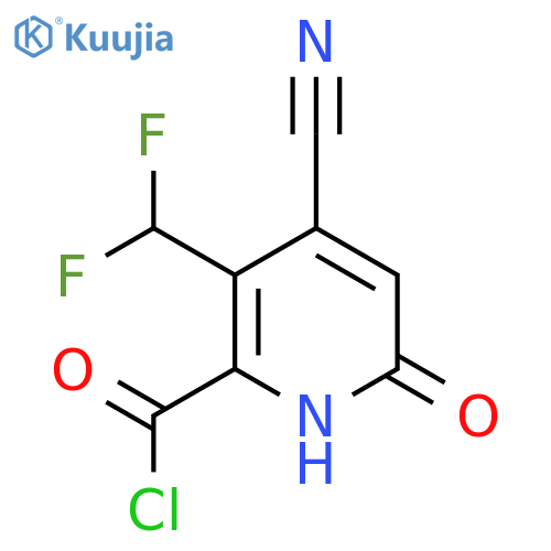 4-Cyano-3-(difluoromethyl)-6-hydroxypyridine-2-carbonyl chloride structure