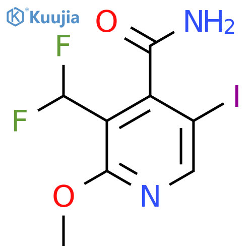 3-(Difluoromethyl)-5-iodo-2-methoxypyridine-4-carboxamide structure