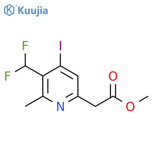 Methyl 3-(difluoromethyl)-4-iodo-2-methylpyridine-6-acetate structure