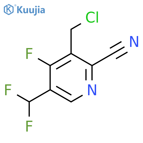 3-(Chloromethyl)-2-cyano-5-(difluoromethyl)-4-fluoropyridine structure