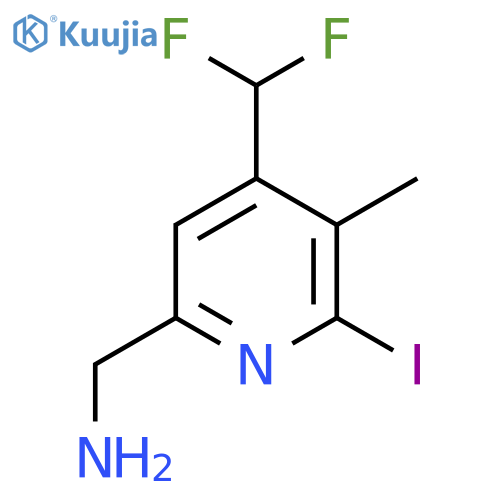 6-(Aminomethyl)-4-(difluoromethyl)-2-iodo-3-methylpyridine structure