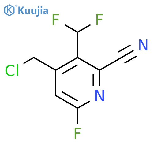 4-(Chloromethyl)-2-cyano-3-(difluoromethyl)-6-fluoropyridine structure