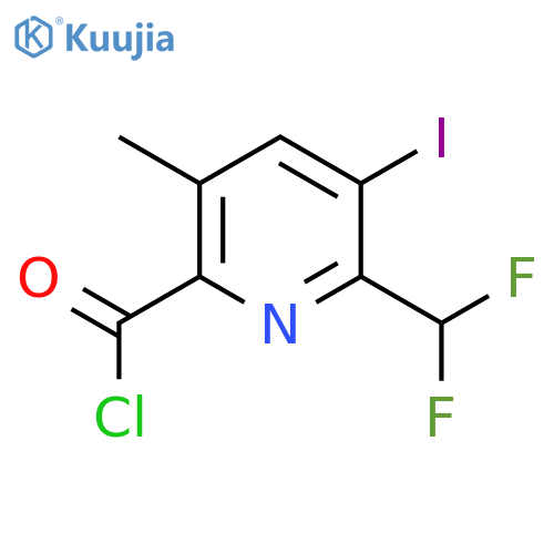 2-(Difluoromethyl)-3-iodo-5-methylpyridine-6-carbonyl chloride structure