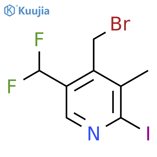4-(Bromomethyl)-5-(difluoromethyl)-2-iodo-3-methylpyridine structure
