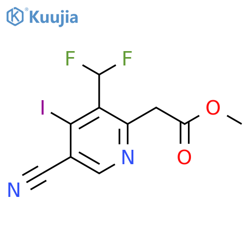 Methyl 5-cyano-3-(difluoromethyl)-4-iodopyridine-2-acetate structure
