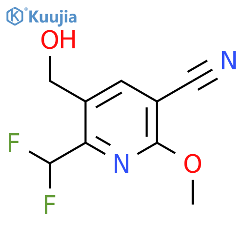 3-Cyano-6-(difluoromethyl)-2-methoxypyridine-5-methanol structure