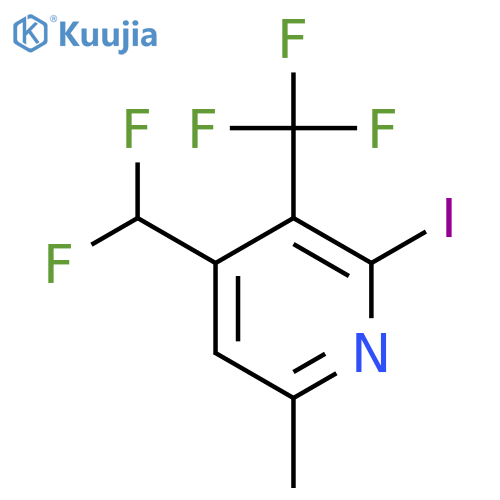 4-(Difluoromethyl)-2-iodo-6-methyl-3-(trifluoromethyl)pyridine structure