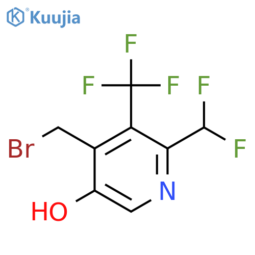4-(Bromomethyl)-2-(difluoromethyl)-5-hydroxy-3-(trifluoromethyl)pyridine structure