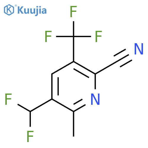 2-Cyano-5-(difluoromethyl)-6-methyl-3-(trifluoromethyl)pyridine structure