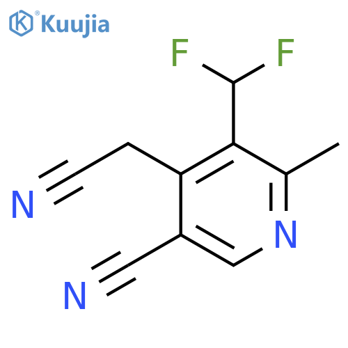 5-Cyano-3-(difluoromethyl)-2-methylpyridine-4-acetonitrile structure