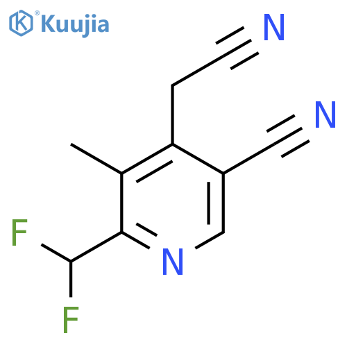 5-Cyano-2-(difluoromethyl)-3-methylpyridine-4-acetonitrile structure