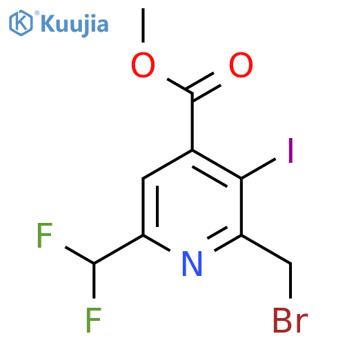 Methyl 2-(bromomethyl)-6-(difluoromethyl)-3-iodopyridine-4-carboxylate structure