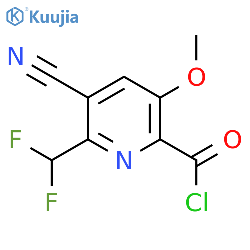 3-Cyano-2-(difluoromethyl)-5-methoxypyridine-6-carbonyl chloride structure