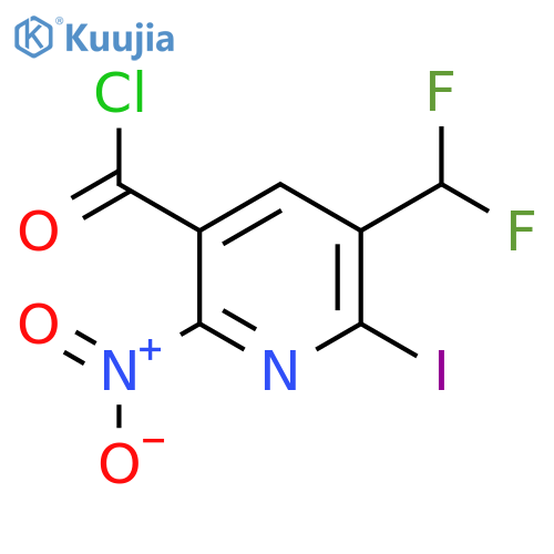 3-(Difluoromethyl)-2-iodo-6-nitropyridine-5-carbonyl chloride structure