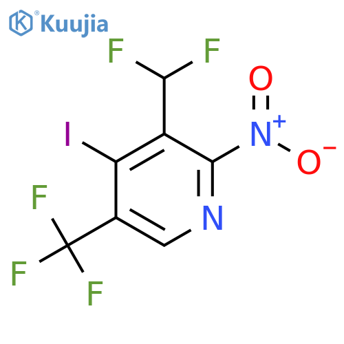 3-(Difluoromethyl)-4-iodo-2-nitro-5-(trifluoromethyl)pyridine structure