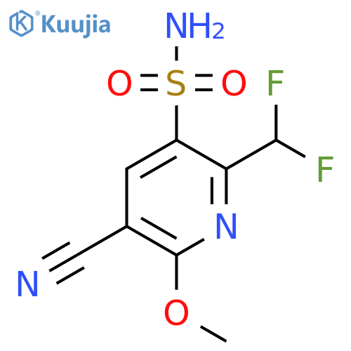 3-Cyano-6-(difluoromethyl)-2-methoxypyridine-5-sulfonamide structure