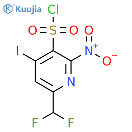 6-(Difluoromethyl)-4-iodo-2-nitropyridine-3-sulfonyl chloride structure