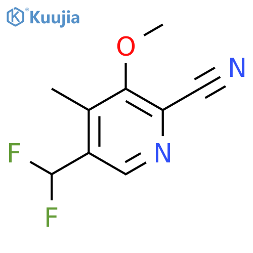 2-Cyano-5-(difluoromethyl)-3-methoxy-4-methylpyridine structure