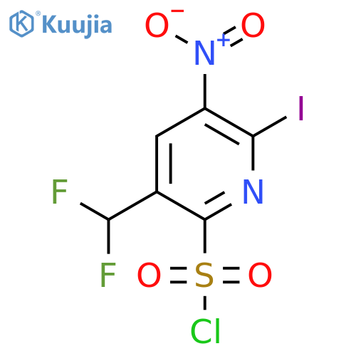 5-(Difluoromethyl)-2-iodo-3-nitropyridine-6-sulfonyl chloride structure