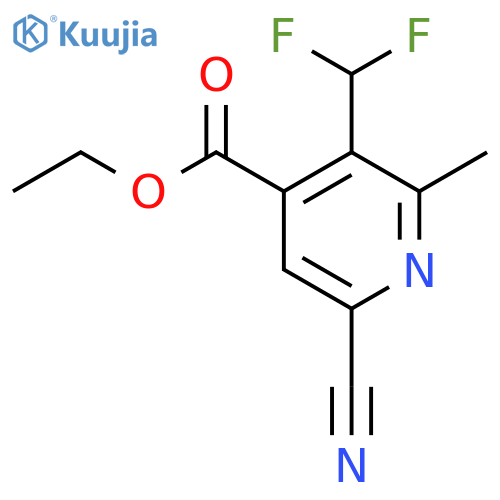 Ethyl 6-cyano-3-(difluoromethyl)-2-methylpyridine-4-carboxylate structure
