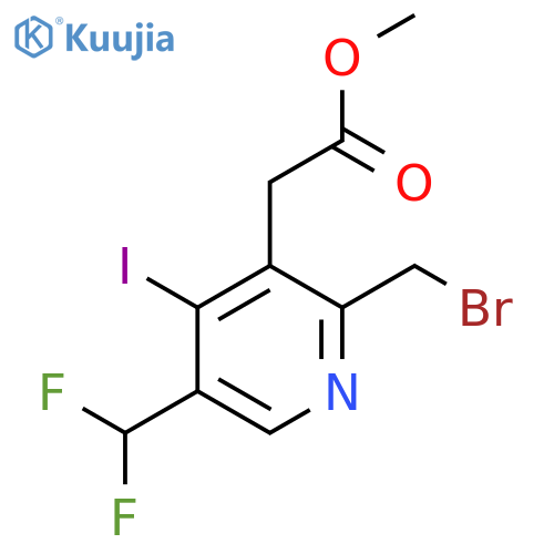 Methyl 2-(bromomethyl)-5-(difluoromethyl)-4-iodopyridine-3-acetate structure