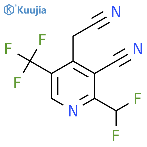 3-Cyano-2-(difluoromethyl)-5-(trifluoromethyl)pyridine-4-acetonitrile structure