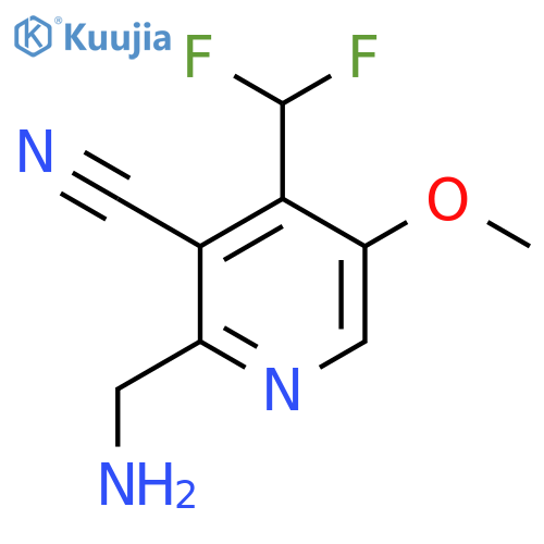 2-(Aminomethyl)-3-cyano-4-(difluoromethyl)-5-methoxypyridine structure