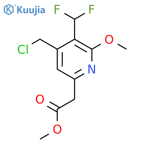 Methyl 4-(chloromethyl)-3-(difluoromethyl)-2-methoxypyridine-6-acetate structure
