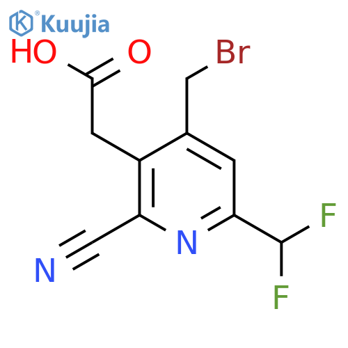 4-(Bromomethyl)-2-cyano-6-(difluoromethyl)pyridine-3-acetic acid structure