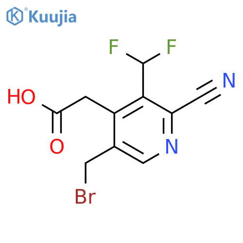 5-(Bromomethyl)-2-cyano-3-(difluoromethyl)pyridine-4-acetic acid structure