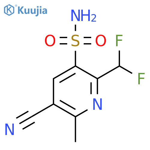 3-Cyano-6-(difluoromethyl)-2-methylpyridine-5-sulfonamide structure