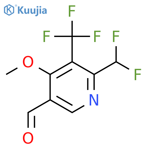 2-(Difluoromethyl)-4-methoxy-3-(trifluoromethyl)pyridine-5-carboxaldehyde structure