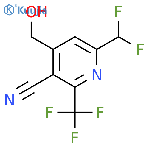 3-Cyano-6-(difluoromethyl)-2-(trifluoromethyl)pyridine-4-methanol structure