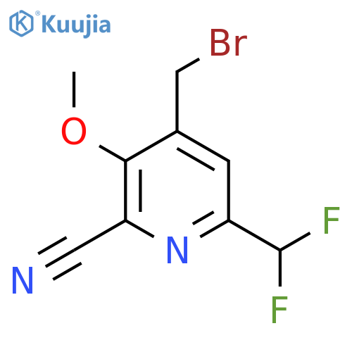 4-(Bromomethyl)-2-cyano-6-(difluoromethyl)-3-methoxypyridine structure
