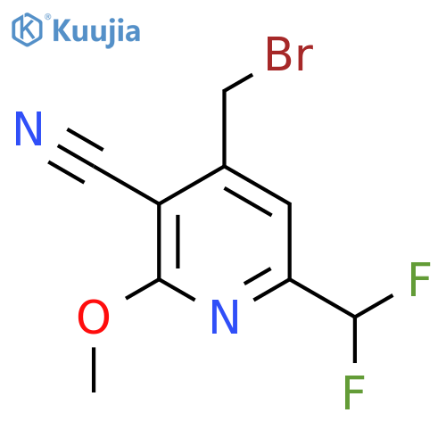 4-(Bromomethyl)-3-cyano-6-(difluoromethyl)-2-methoxypyridine structure