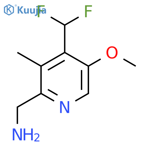 2-(Aminomethyl)-4-(difluoromethyl)-5-methoxy-3-methylpyridine structure