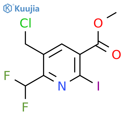 Methyl 3-(chloromethyl)-2-(difluoromethyl)-6-iodopyridine-5-carboxylate structure