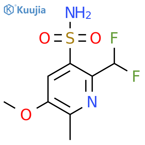 2-(Difluoromethyl)-5-methoxy-6-methylpyridine-3-sulfonamide structure