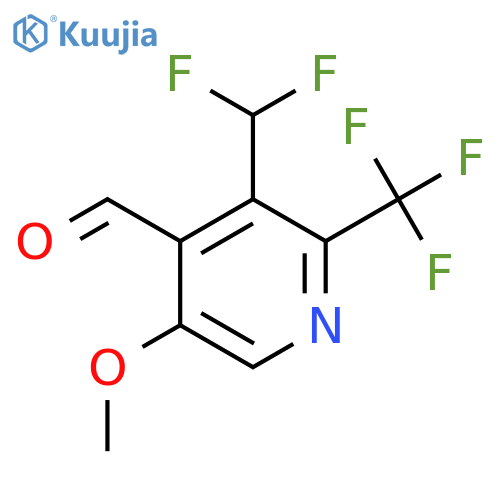 3-(Difluoromethyl)-5-methoxy-2-(trifluoromethyl)pyridine-4-carboxaldehyde structure