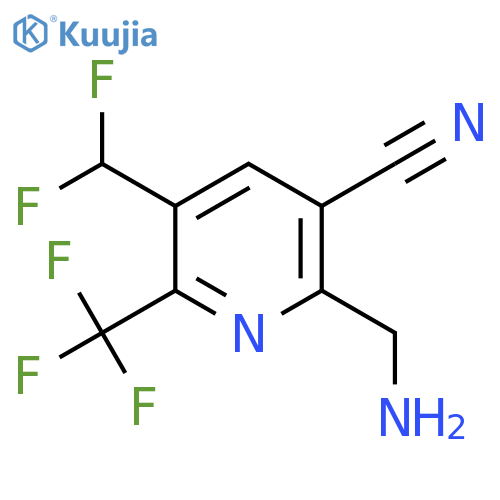 2-(Aminomethyl)-3-cyano-5-(difluoromethyl)-6-(trifluoromethyl)pyridine structure