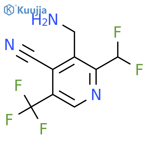 3-(Aminomethyl)-4-cyano-2-(difluoromethyl)-5-(trifluoromethyl)pyridine structure