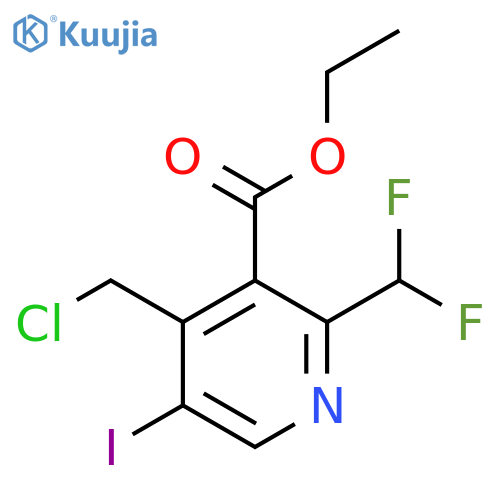 Ethyl 4-(chloromethyl)-2-(difluoromethyl)-5-iodopyridine-3-carboxylate structure