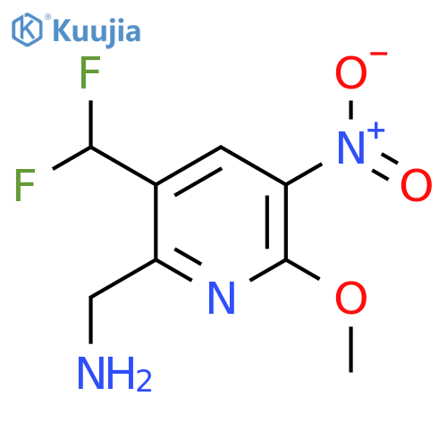 2-(Aminomethyl)-3-(difluoromethyl)-6-methoxy-5-nitropyridine structure